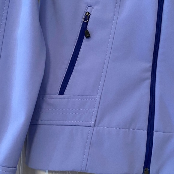 North Face Calentinto Softshell A7WZ Full Zip Jacket Sz S Blue 5% Stretch - Picture 3 of 9